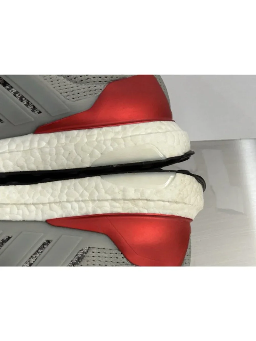 adidas Ultraboost 1.0 DNA Grey Scarlet Red Men’s 10.5 Running Shoes HR0062